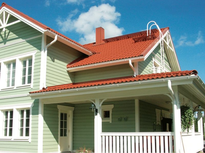 Цементно-песчаная черепица ORMAX, Кирпично-красная