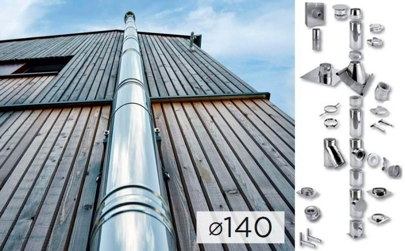 Дымоходная система Schiedel SCHIEDEL KERASTAR из нержавеющей стали D 140 мм