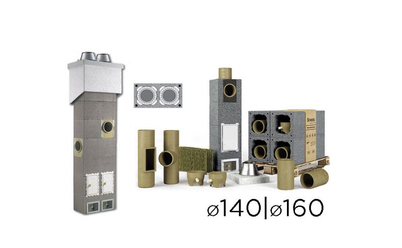 Дымоходная система Schiedel UNI двухходовой без вент. канала D 14-16 см