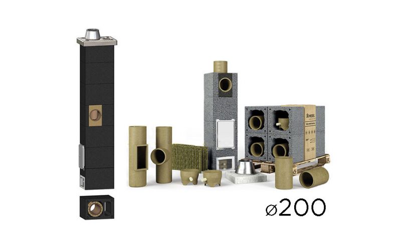 Дымоходная система Schiedel UNI одноходовой с вент. каналом D 20 см