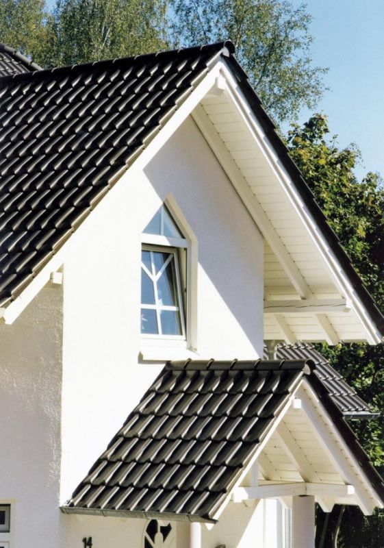 Керамическая черепица Koramic Е 32 старый черный ангоб