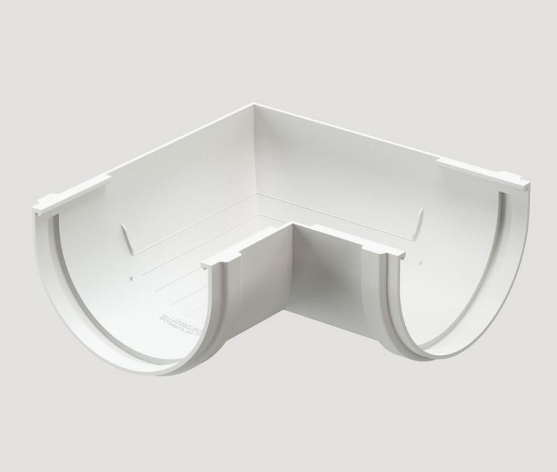 Docke / Деке Standart Угловой элемент желоба 90° универсальный Белый