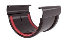 Соединитель желобов  ПВХ стандарт коричневый, 120х90мм