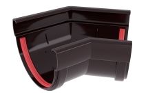 Угол желоба 90° универсальный  ПВХ стандарт коричневый, 135х90мм