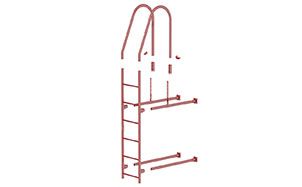 Лестница фасадная (нижняя секция) коричневая 1,8 м