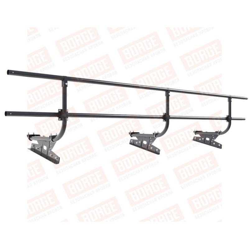 Комплект кровельного ограждения для фальцевой кровли оцинкованный серый графит, 300*60 см