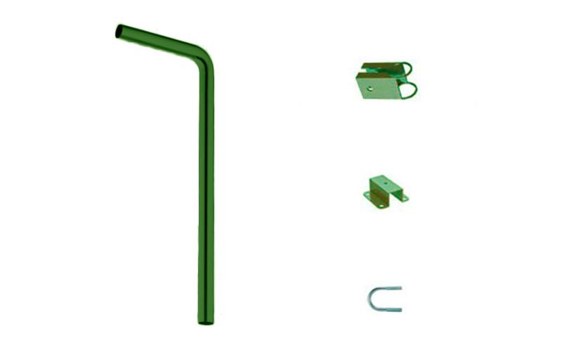 Опора для кровельного ограждения в сборе H 60 см, зеленый мох