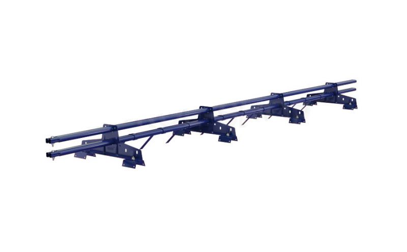 Комплект трубчатого снегозадержания BORGE для фальцевой кровли 3 м, сигнальный синий