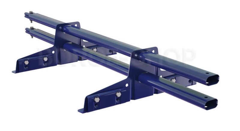 Комплект трубчатого снегозадержания BORGE 1 м для профнастила H-60, H-75, сигнально-синий