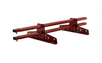 Комплект трубчатого снегозадержания BORGE 1 м для металлочерепицы, профнастила и битумной кровли, кирпично-красный