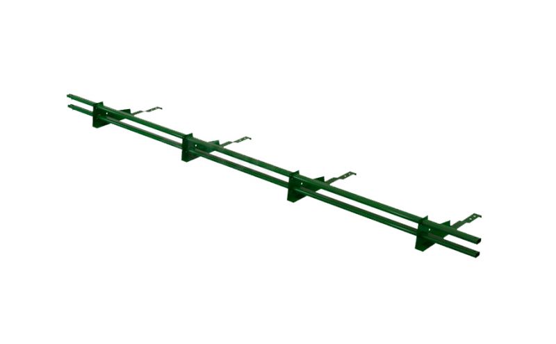 Комплект трубчатого снегозадержания BORGE 3 м для черепичной кровли, зеленый мох