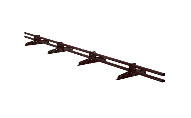 Комплект трубчатого снегозадержания BORGE для фальцевой кровли 3 м, красное вино