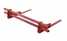 Комплект трубчатого снегозадержания BORGE 1 м для металлочерепицы с высокой ступенькой 400 мм, кирпично-красный