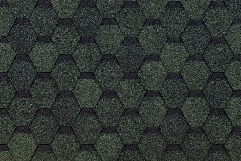 Гибкая черепица Docke / Деке  EURASIA ШЕСТИГРАННИК, Зеленый