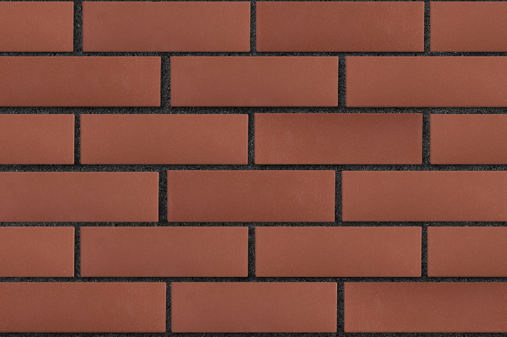 Кирпич клинкерный ЛСР Эдинбург темно-красный гладкий 250*85*65 мм