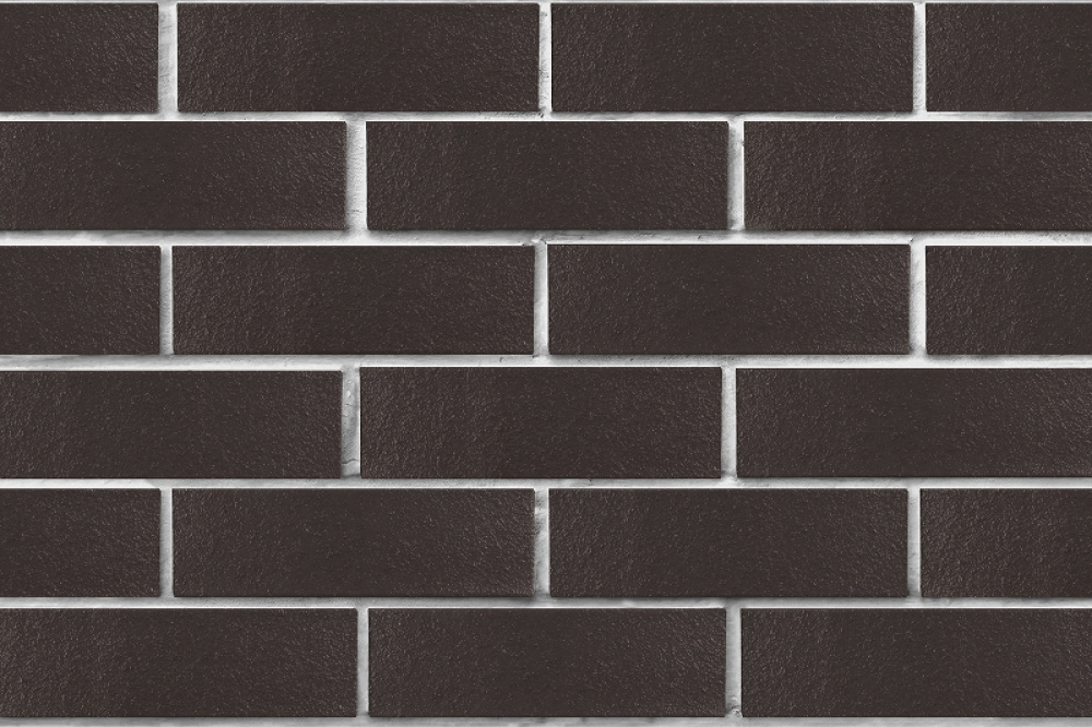 Кирпич клинкерный ЛСР Рейкьявик черный ангоб глянцевый гладкий 250*85*65 мм