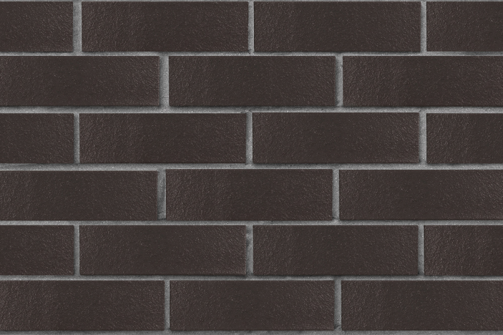 Кирпич клинкерный ЛСР Рейкьявик черный ангоб глянцевый гладкий 250*85*65 мм