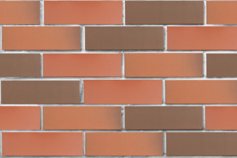 Кирпич облицовочный ЛСР красный флэшинг гладкий, утолщенные стенки, М175, 250*120*65 мм