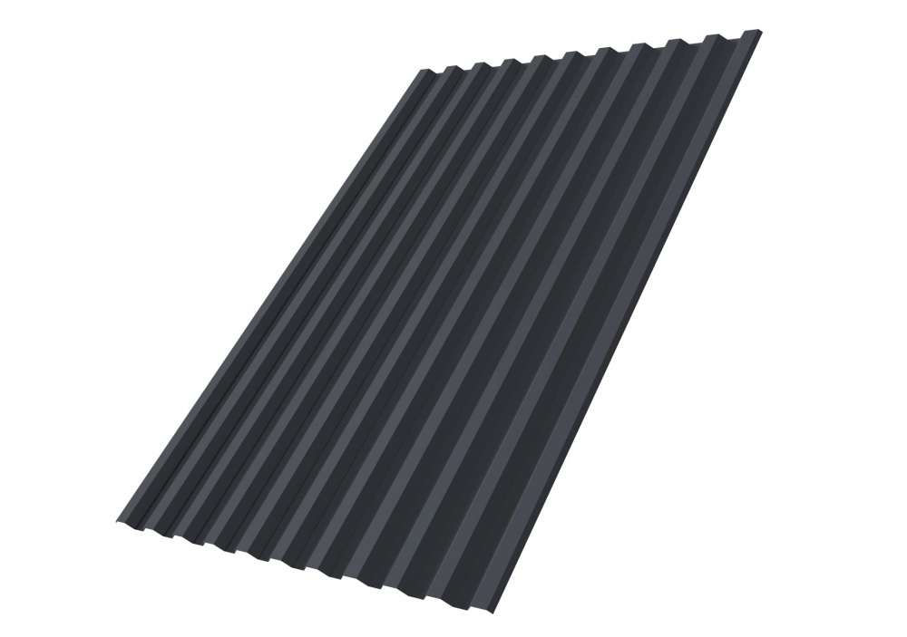 Профнастил С21R Grand Line 0,5 Atlas X RAL 7024 мокрый асфальт