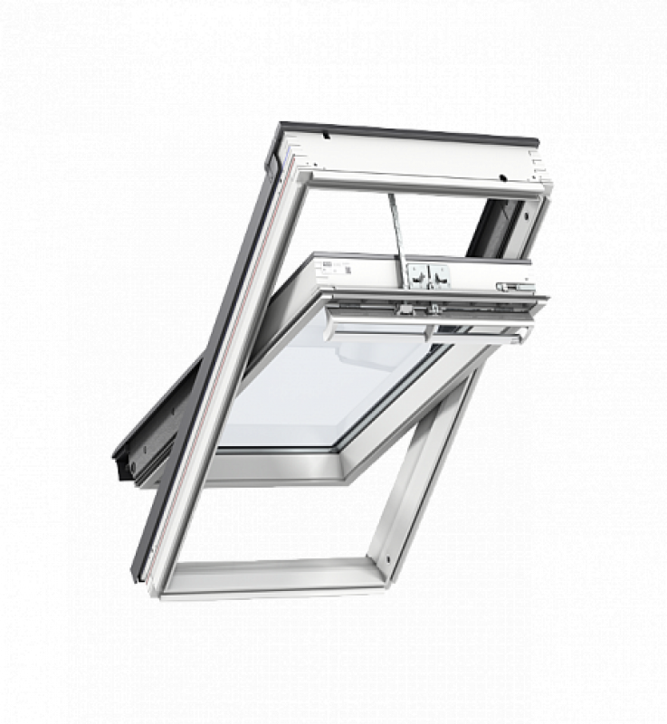 Мансардное окно Велюкс ПРЕМИУМ Полиуретан ЭЛЕКТРО GGU CK04 006821A, 55х98