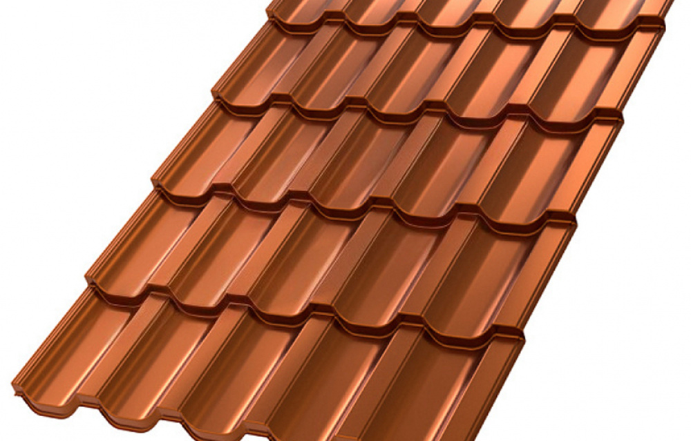 Металлочерепица МП Трамонтана-M (AGNETA-20-Copper\Copper-0.5)