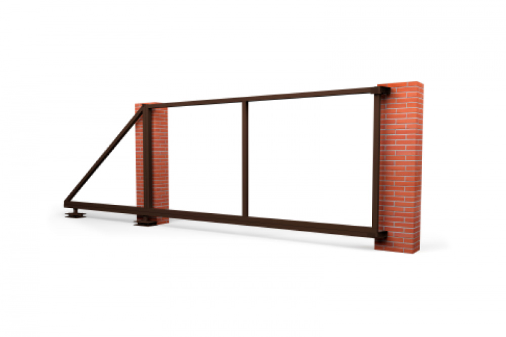 Ворота откатные Жалюзи крепление к кирпичному столбу 2,0х3,5