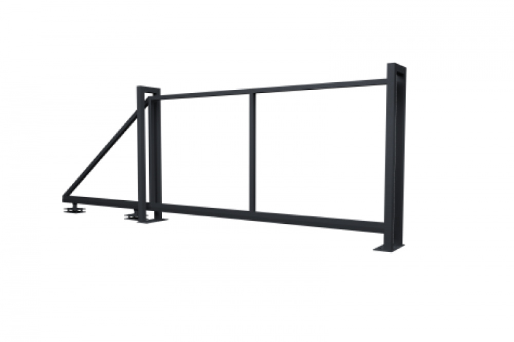 Ворота откатные Жалюзи Texas 1,8х3,5 без заполнения (ламель 125 мм)