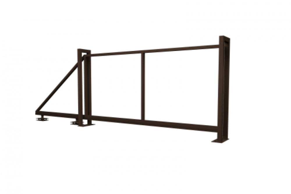 Ворота откатные Жалюзи Texas 2,0х3,5 без заполнения (ламель 150 мм)