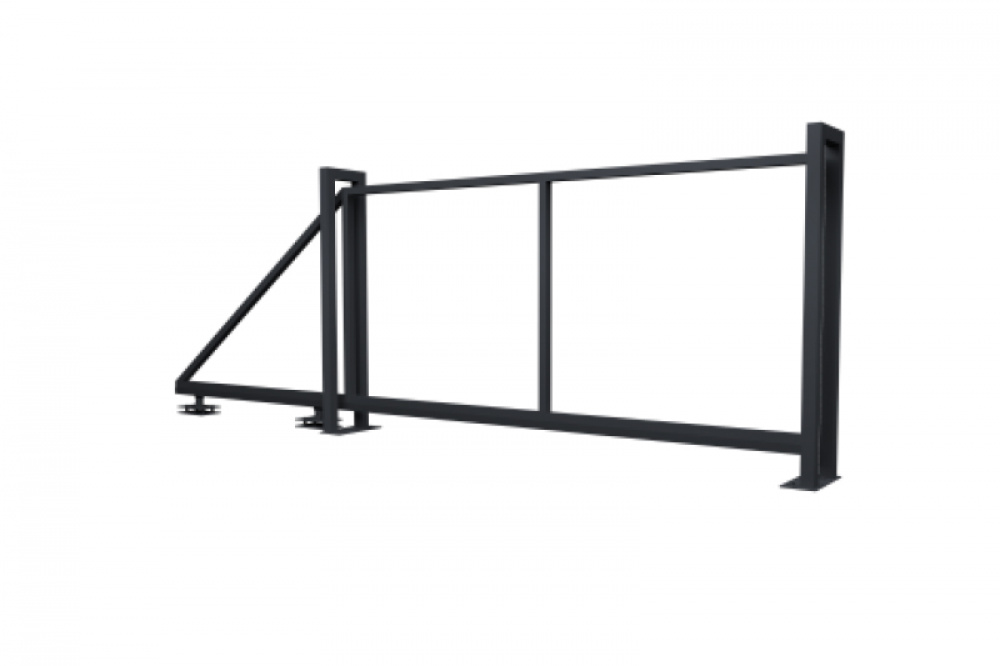 Ворота откатные Жалюзи Texas 2,0х4,0 без заполнения (ламель 125 мм)