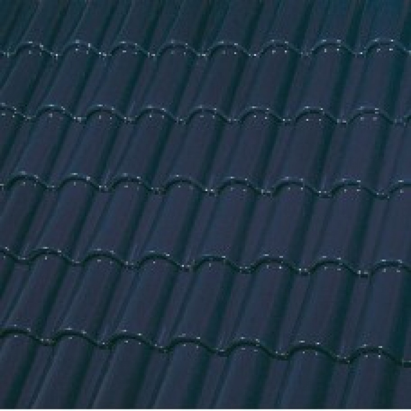 Керамическая черепица большая двухволновая ГЛАЗУРЬ COBALT BLUE