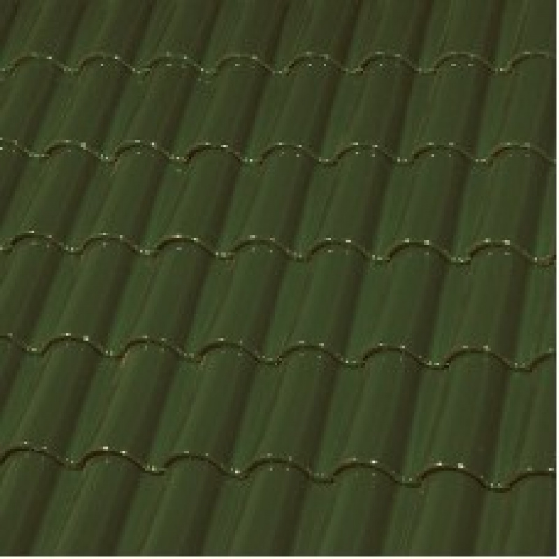 Керамическая черепица Монах и Монашка ГЛАЗУРЬ ЕТ40 ДВУХСТОРОННЯЯ BOTTLE GREEN