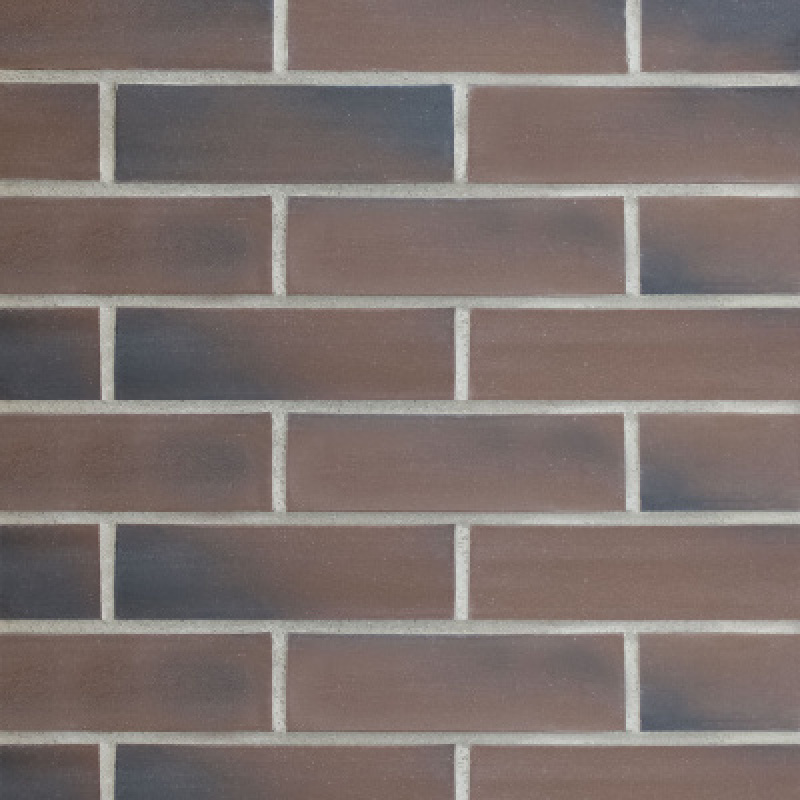 Плитка облицовочная Plato Brown AA, коричневая гладкая,пурпурный от-к (240х71х14),Terramatic