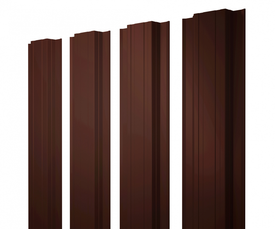 Штакетник Прямоугольный фигурный 0,4 PE-Double