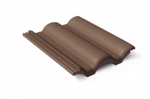 Цементно-песчаная черепица BRAAS Таунус темно-коричневый