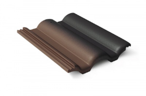 Цементно-песчаная черепица BRAAS Таунус антик темно-коричневый