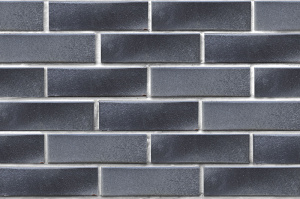 Кирпич клинкерный ЛСР Берген черно-серебристый гладкий 250*85*65 мм