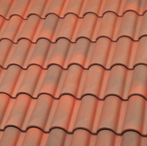 Керамическая черепица двухволновая БОЛЬШАЯ ЦВЕТ JASPEE RED