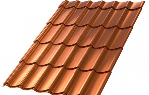 Металлочерепица МП Ламонтерра-XL (AGNETA-03-Copper\Copper-0.5)