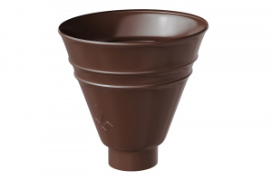 Водосточная система Aquasystem PU Воронка водосборная круглая, 90/125 RAL8017