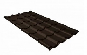 Металлочерепица Grand Line Kamea Satin Matt TX RR 32 темно-коричневый