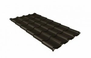 Металлочерепица Grand Line Kamea Velur X RR 32 темно-коричневый