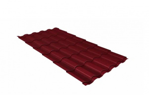 Металлочерепица Grand Line Kredo Satin Matt TX RAL 3005 красное вино