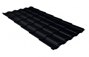 Металлочерепица Grand Line Kredo Satin Matt TX RAL 9005 черный
