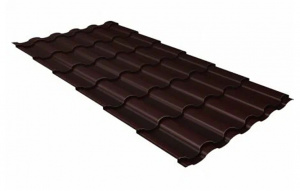 Металлочерепица Grand Line Kredo PurPro RAL 8017 шоколад