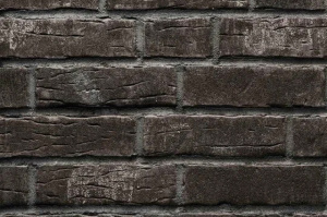 Клинкерная плитка Stroeher Steinlinge 376 platinschwarz рельефная NF14, 240*71*14 мм