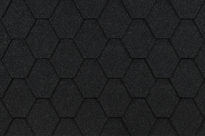 Гибкая черепица Docke PIE Шестигранник Черный