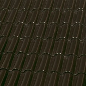 Керамическая черепица Монах и Монашка ГЛАЗУРЬ ЕТ40 ДВУХСТОРОННЯЯ BLACK