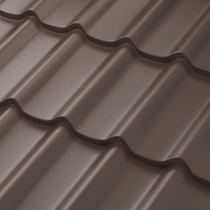 Металлочерепица Стокгольм PE МАТТ 0,5мм, цинк 180 гр/кв.м. (лист 1185х430 мм)