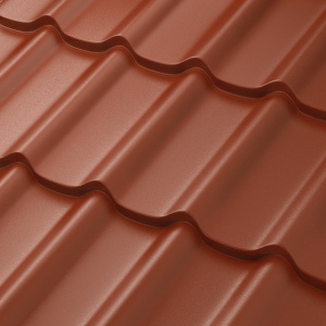 Металлочерепица Стокгольм PE МАТТ 0,5мм, цинк 180 гр/кв.м. (лист 1185х780 мм)